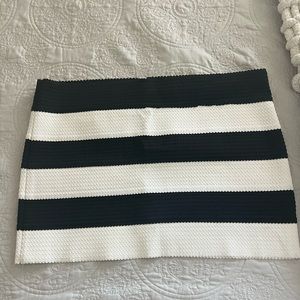 Back and white stripped bandage style mini‎ skirt